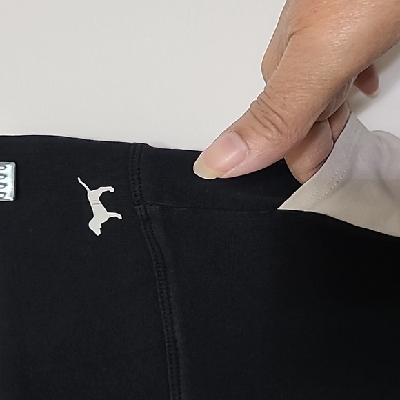 PINK Yoga Victoria's Secret Leggings Black Gray White Colorblock- Size Small - Picture 3 of 14